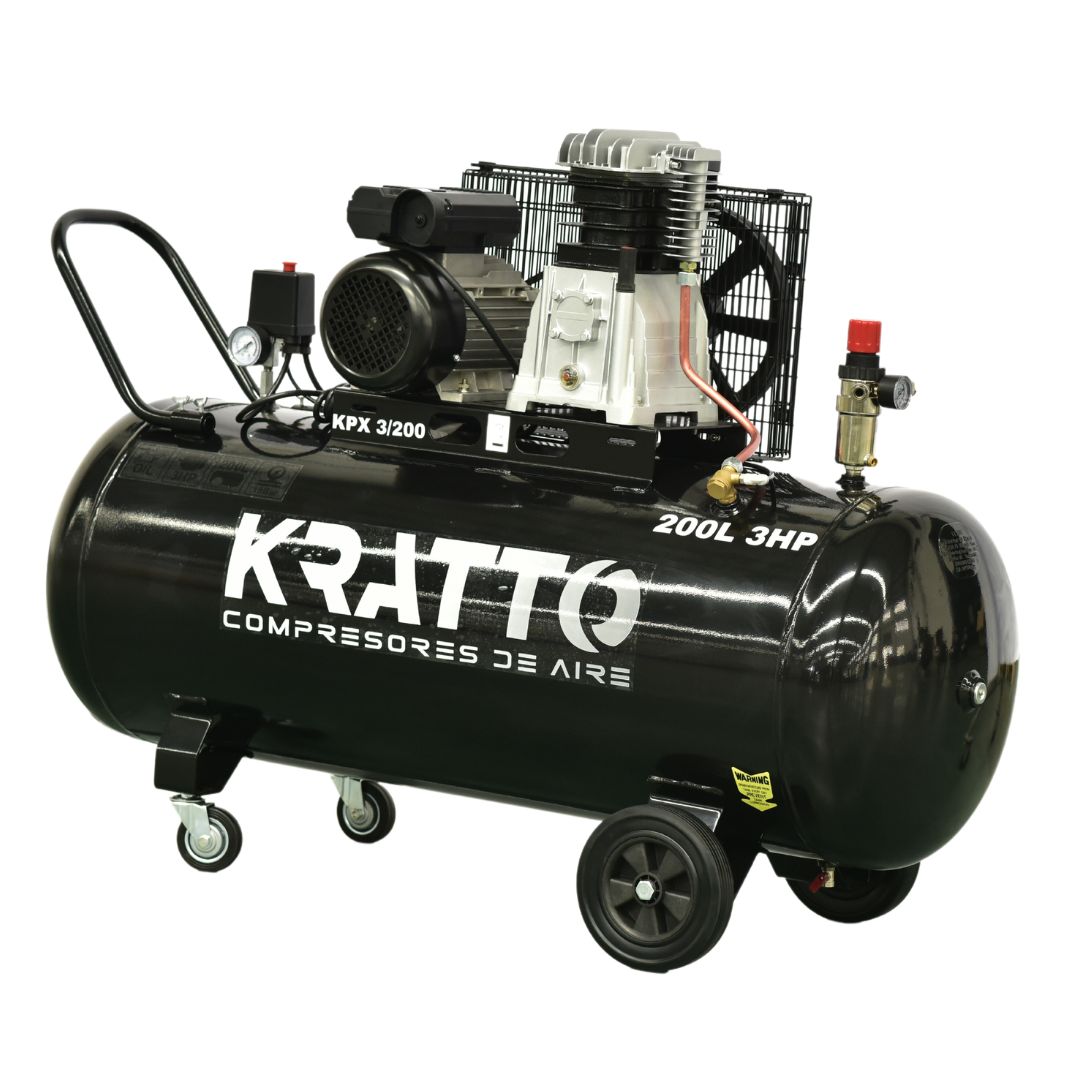 Compresor de Aire 3HP 200Litros - KPX 3/200 KRATTO